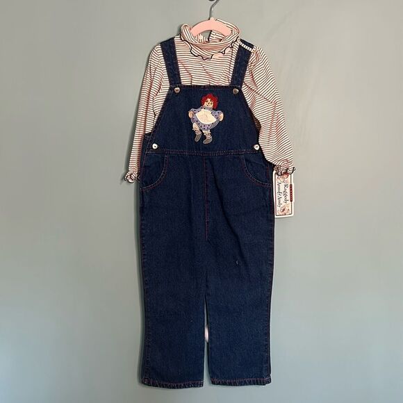 Raggedy Anne Vintage Deadstock Overall Set NWT - Picture 1 of 5